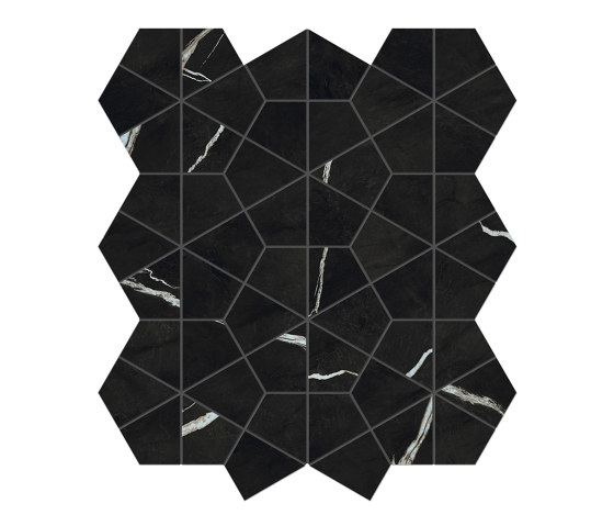 Marvel Meraviglia Black Origin Hexagon Lapp. | Ceramic tiles | Atlas Concorde