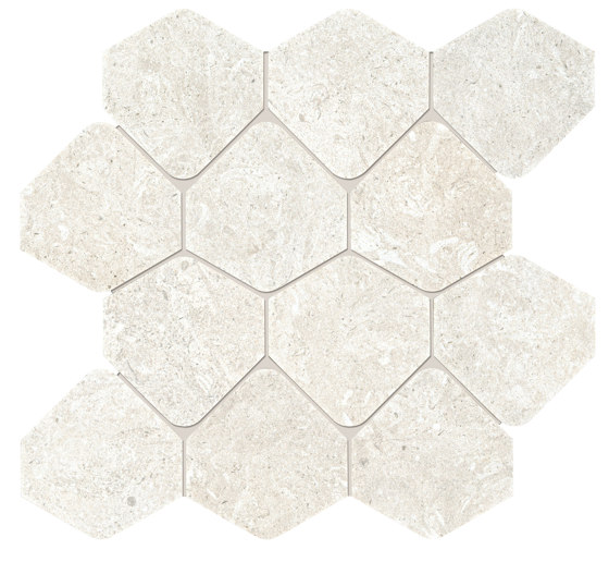 Kalkarea White Mosaico Shape | Piastrelle ceramica | Ceramiche Supergres
