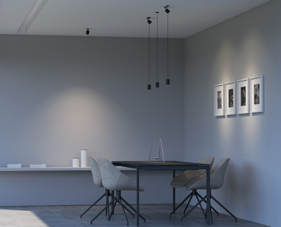 SURFACE | MINI - Adjustable ceiling light source, white | Wandleuchten | Letroh