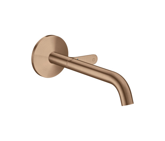 AXOR One Basin mixer for concealed installation wall-mounted Select with spout 220 mm | Brushed Red Gold | Wash basin taps | AXOR
