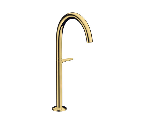 AXOR One Basin mixer Select 260 for wash bowls with push-open waste set | Polished Gold Optic | Wash basin taps | AXOR
