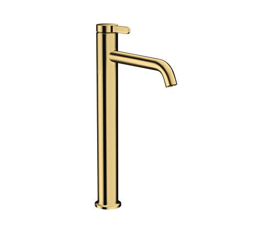 AXOR One Single lever basin mixer 260 with lever handle for wash bowls with waste set | Polished Gold Optic | Wash basin taps | AXOR