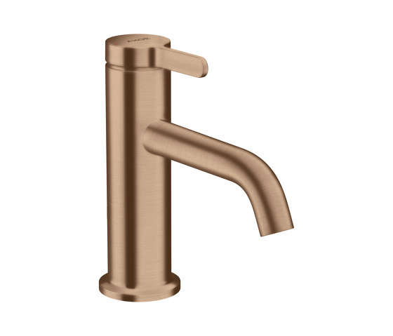 AXOR One Single lever basin mixer 70 with lever handle and waste set | Brushed Red Gold | Wash basin taps | AXOR