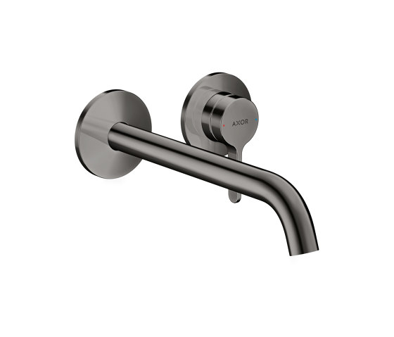 AXOR One Single lever basin mixer for concealed installation wall-mounted with lever handle and spout 220 mm | Polished Black Chrome | Wash basin taps | AXOR