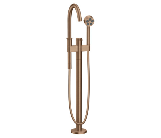 AXOR One Single lever bath mixer floor-standing | Brushed Red Gold | Bath taps | AXOR