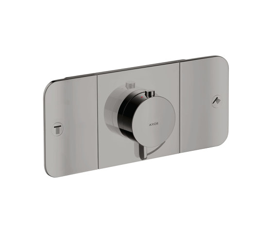 AXOR One Thermostatic module for concealed installation for 2 functions | Polished Black Chrome | Shower controls | AXOR