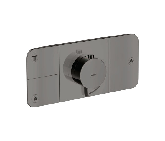 AXOR One Thermostatic module for concealed installation for 3 functions | Polished Black Chrome | Shower controls | AXOR