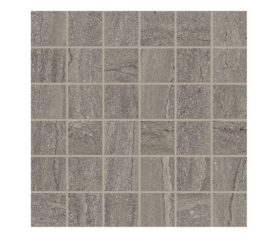 Portland Stone Mosaico 5x5 Vein Cut Anthracite | Baldosas de cerámica | EMILGROUP