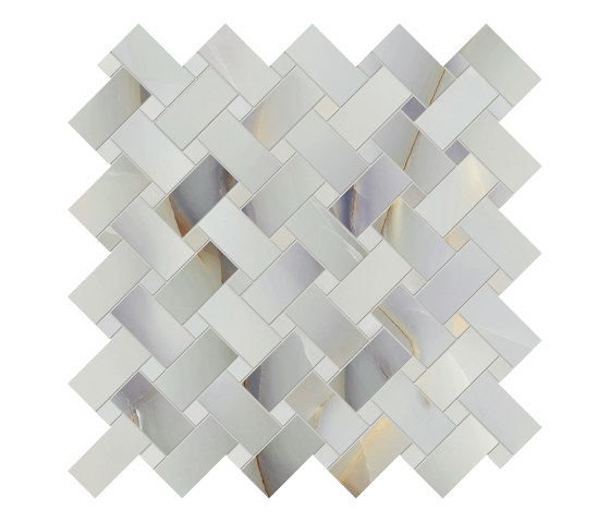 Tele di Marmo Precious Mosaico Intrecci Turchese | Piastrelle ceramica | EMILGROUP