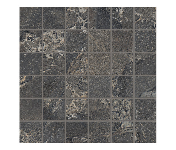 Unique Infinity Mosaico 5x5 Cobblestone Black | Baldosas de cerámica | EMILGROUP
