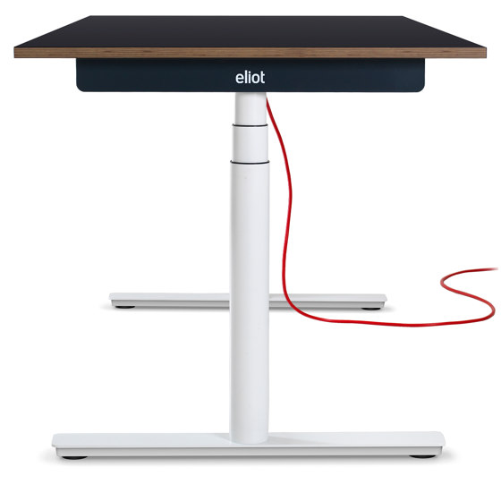 Eliot Original White mit Tischplatte Multiplex Fenix Nero | Tischgestelle | Smartfurniture