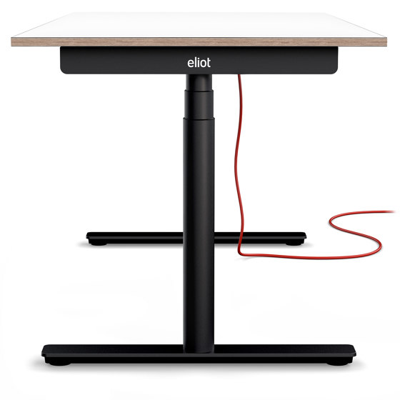 Eliot Original Black with tabletop Multiplex Fenix Bianco | Tréteaux | Smartfurniture