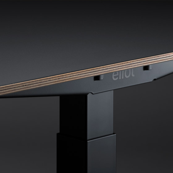 Eliot Lock Black with tabletop Multiplex Fenix Nero | Tréteaux | Smartfurniture