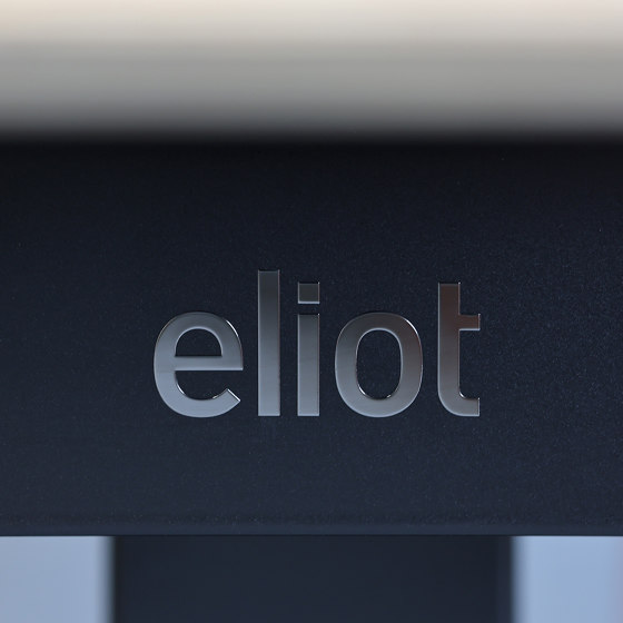 Eliot Lock Black with tabletop Multiplex Fenix Nero | Tréteaux | Smartfurniture
