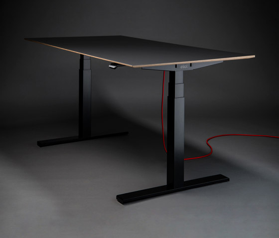 Eliot Original Black mit Tischplatte Multiplex Fenix Nero | Tischgestelle | Smartfurniture
