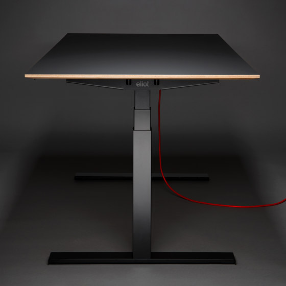 Eliot Lock Black with tabletop Multiplex Fenix Nero | Cavalletti | Smartfurniture