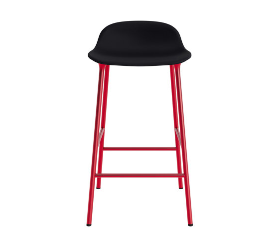 Form Barstool 65 cm Full Upholstery Ultra 41599 Bright Red | Taburetes de bar | Normann Copenhagen