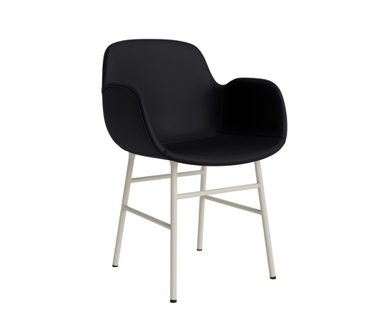Form Armchair Full Upholstery Steel Light Grey Ultra 41599 | Sedie | Normann Copenhagen