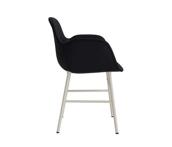 Form Armchair Full Upholstery Steel Light Grey Ultra 41599 | Stühle | Normann Copenhagen