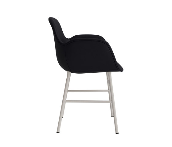 Form Armchair Full Upholstery Steel Warm Grey Ultra 41599 | Chairs | Normann Copenhagen