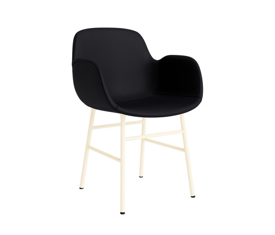 Form Armchair Full Upholstery Steel Cream Ultra 41599 | Chairs | Normann Copenhagen