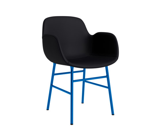 Form Armchair Full Upholstery Steel Bright Blue Ultra 41599 | Chairs | Normann Copenhagen