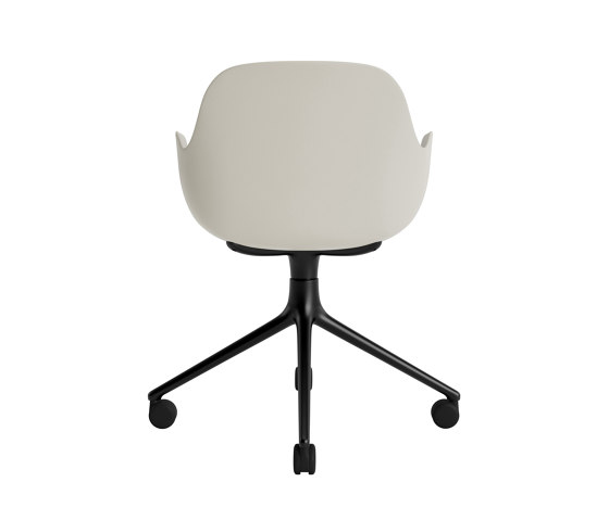 Form Armchair Swivel 4W Black Alu Light Grey | Stühle | Normann Copenhagen