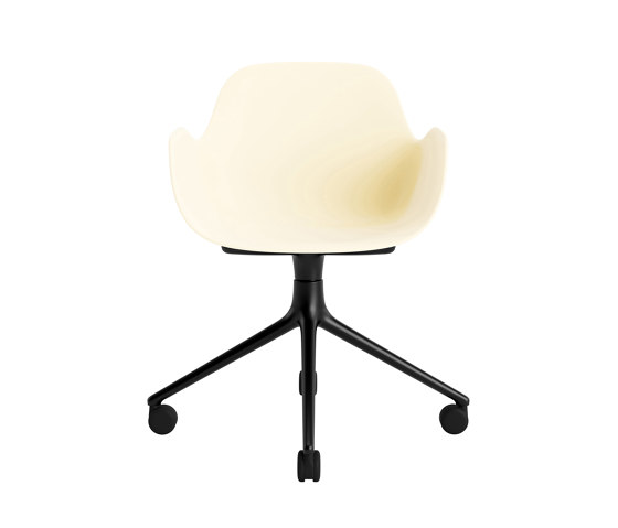 Form Armchair Swivel 4W Black Alu Cream | Chairs | Normann Copenhagen