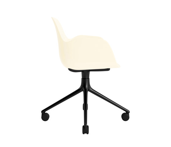 Form Armchair Swivel 4W Black Alu Cream | Chairs | Normann Copenhagen
