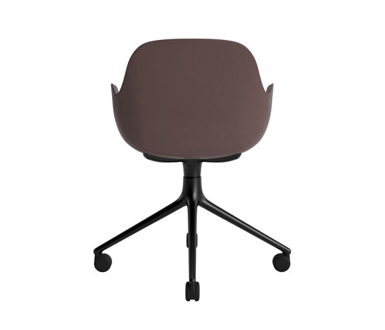 Form Armchair Swivel 4W Black Alu Brown | Stühle | Normann Copenhagen