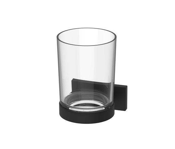 SIGNA Glass holder with clear glass | Portacepillos / Portavasos | Bodenschatz