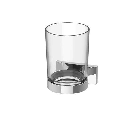 SIGNA Glass holder with glass Tritan (unbreakable) | Portacepillos / Portavasos | Bodenschatz