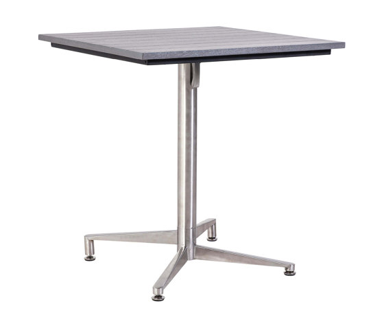 Victory | BarTable Stone Grey Stainless Steel, 70 x 70 cm | Tables de bistrot | MBM