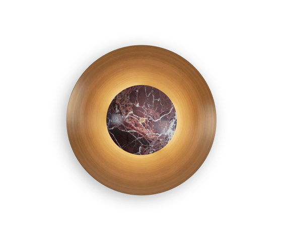 Luna | 350 Wall Light - Antique Brass - Red Marble | Lámparas de pared | J. Adams & Co