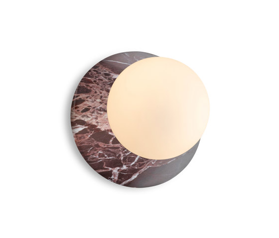 Orbit | Wall Light - Red Marble | Lampade parete | J. Adams & Co