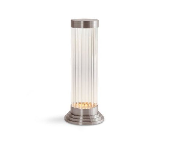 Porto | Portable Table Light - Satin Nickel | Lampade tavolo | J. Adams & Co