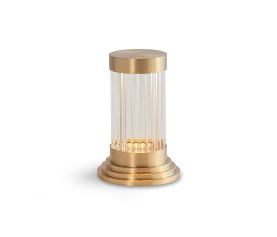 Porto Mini | Portable Table Light - Satin Brass | Lampade tavolo | J. Adams & Co