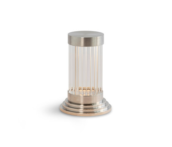 Porto Mini | Portable Table Light - Satin Nickel | Tischleuchten | J. Adams & Co