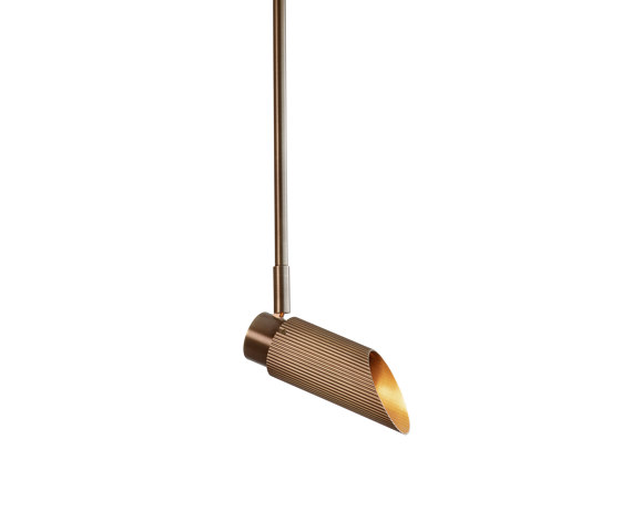 Spot Pro | Ceiling Light - 500 Drop Rod - Antique Brass | Deckenleuchten | J. Adams & Co