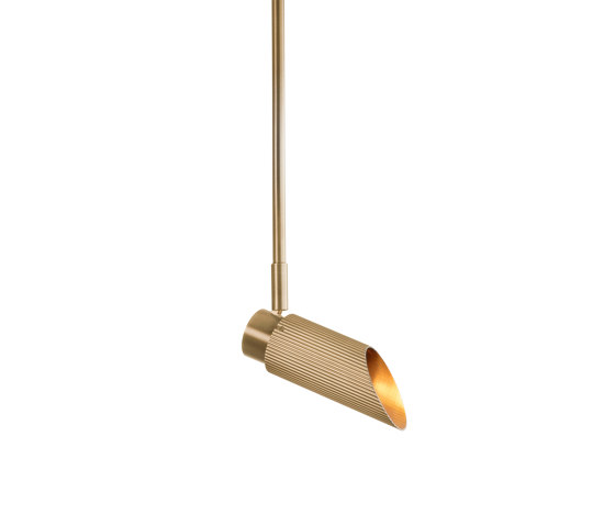 Spot Pro | Ceiling Light - 500 Drop Rod - Satin Brass | Plafonniers | J. Adams & Co
