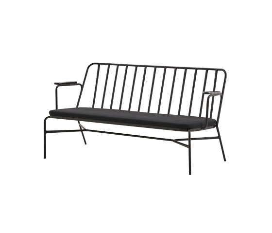 Palm AW Bench Indoor with Wooden Arm | Bancos | PARLA