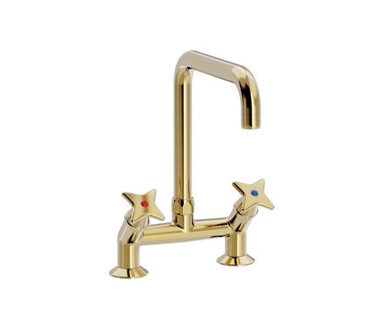Cross-handle, faucet 45 degrees with u200 spout | Grifería para lavabos | TONI Copenhagen