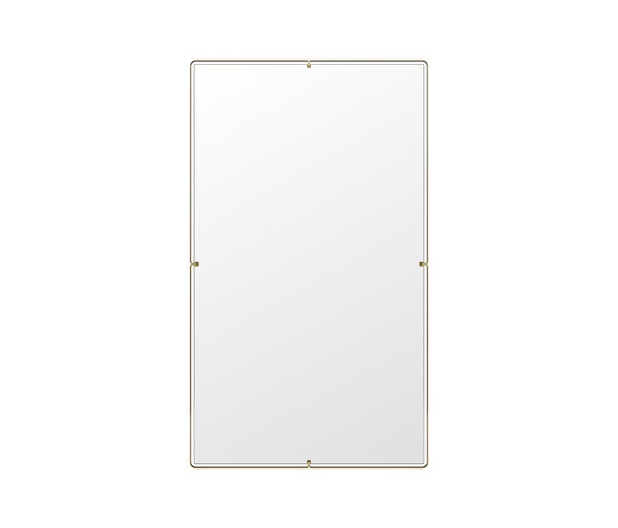 Rectangular mirror (large) crafted in solid brass | Bath mirrors | TONI Copenhagen