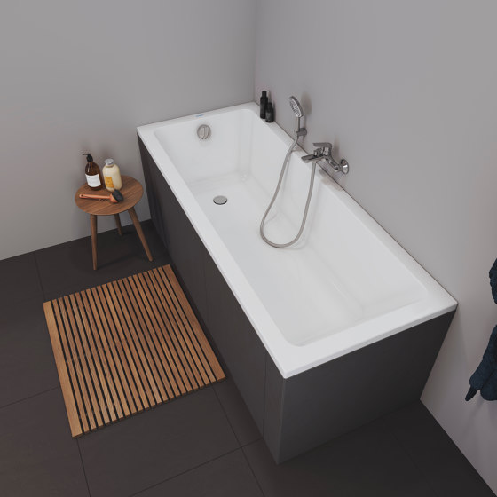 Duravit No.1 bathtub rectangle, one backrest slope | Bañeras | DURAVIT