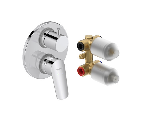 Duravit No.1 single lever bath mixer concealed set | Shower controls | DURAVIT