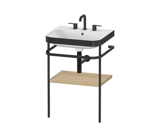 Happy D.2 Plus furniture washbasin C-bonded with metal console soil | Armarios lavabo | DURAVIT