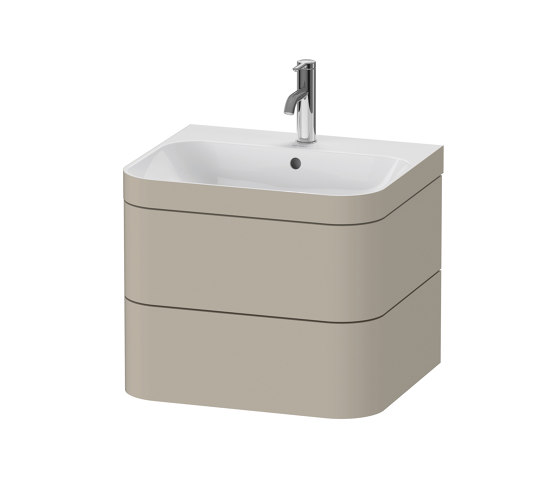 Happy D.2 Plus furniture washbasin C-bonded with substructure wall hanging | Mobili lavabo | DURAVIT