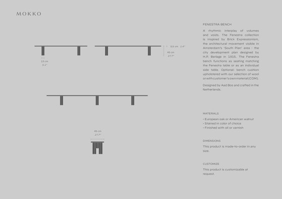 Fenestra Bench | Panche | MOKKO