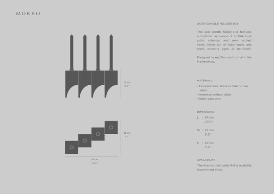 Acer Candle holder R:4 | Candelabros | MOKKO