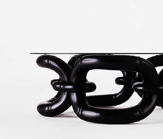 Bamboo Bracelet Sofa Table Black | Coffee tables | Dustydeco